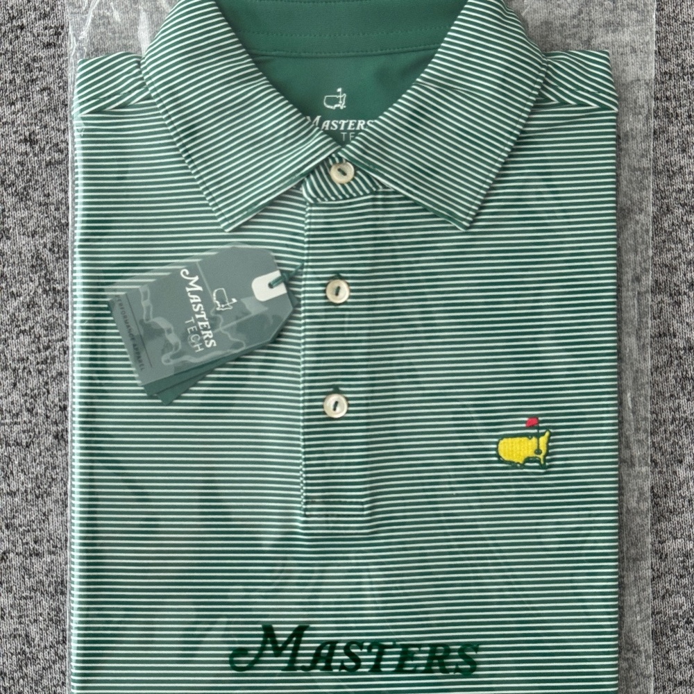 2024 Masters Tech Green Stripped Polo (NWT)